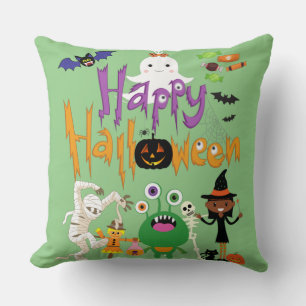 Coussin Joyeux Halloween Enfants mignonnes et Éffrayants