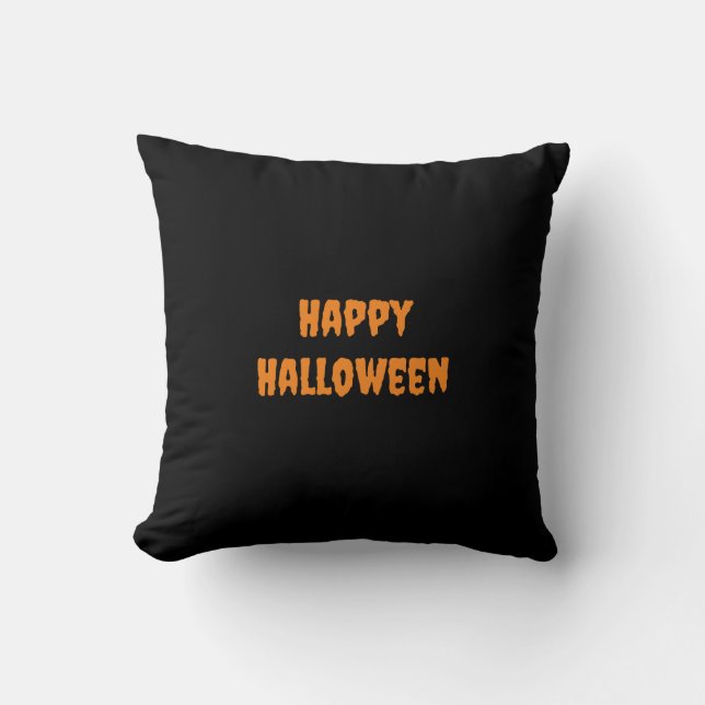 Coussin Joyeux Halloween et art Abstrait (Recto)