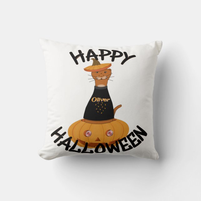 Coussin Joyeux Halloween Oliver! (Recto)