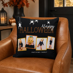 Coussin Joyeux Halloween Photomontage Famille