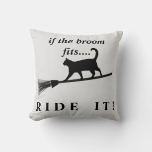 Coussin Joyeux Halloween Si le balai s'adapte - RIDE IT!