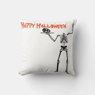 Coussin Joyeux Halloween squelette