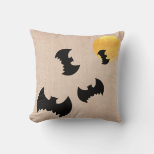 Coussin Joyeux Halloween Trick ou traiter chauves-souris a