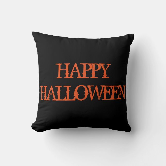 Coussin Joyeux Halloween Trick ou Treat Spider avec Web (Recto)