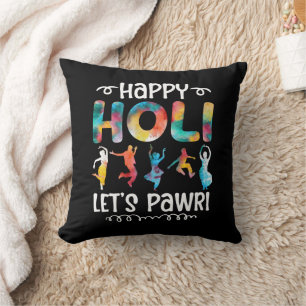 Coussin Joyeux Holi Faisons de Pawri Hindu Holi Festival C
