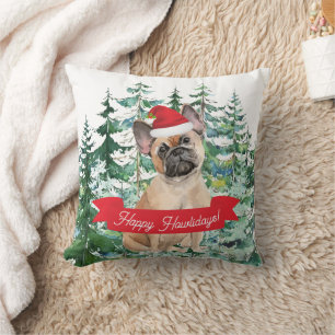 Coussin Joyeux Howlidays French Bulldog Dog Christmas