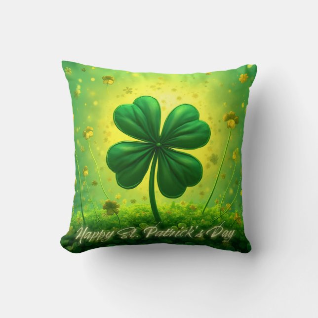 Coussin Joyeux jour de la Saint-Patrick (Recto)
