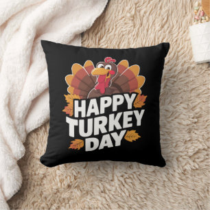 Coussin Joyeux Jour de la Turquie Jour de l'Action de grâc