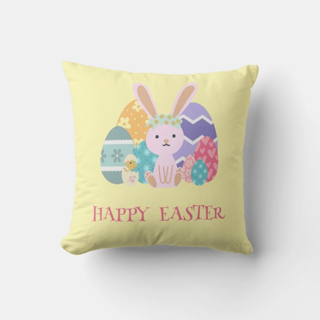 Coussin Joyeux jour de Pâques de Pâques de Pâques de Pâque (Recto)