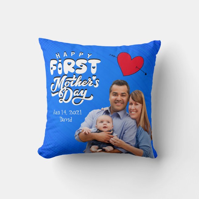 Coussin Joyeux Jour des Mères Coutume Jeu d'oreiller (Recto)