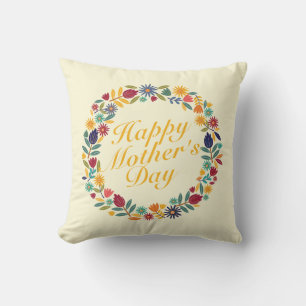 Coussin Joyeux Joyeux Fête des Mères Printemps Floral CO
