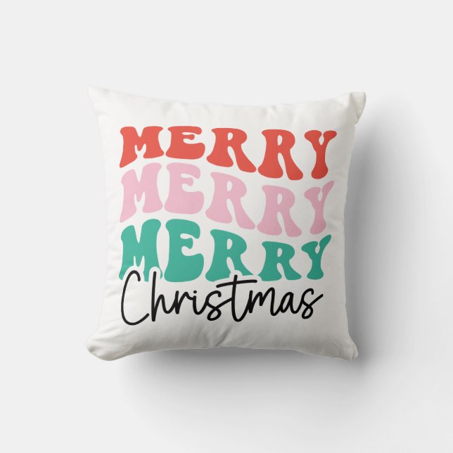 Coussin Joyeux Joyeux Noël (Recto)