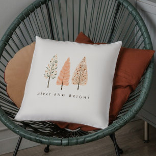 Coussin Joyeux Minimaliste Nordique Et Arbre De Noël Lumin