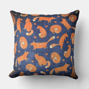 Coussin Joyeux motif de renard animal