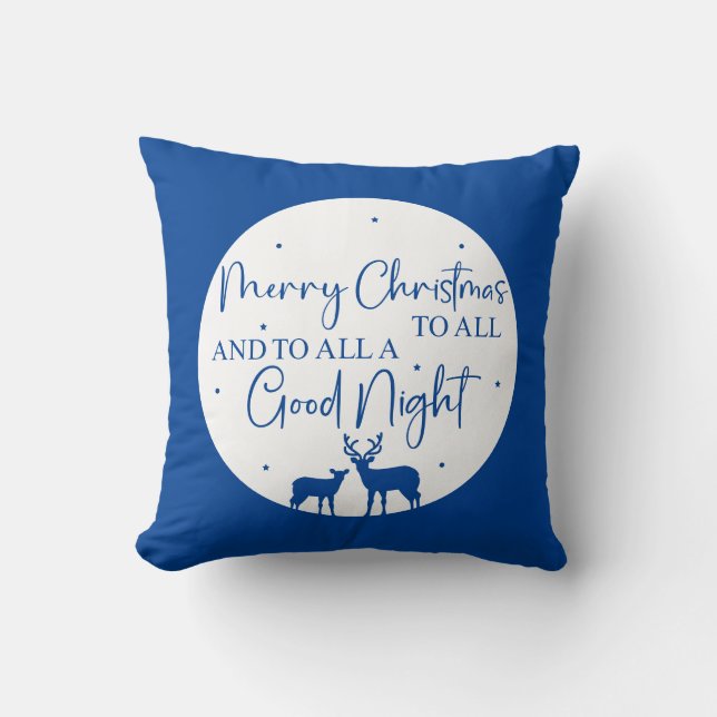 Coussin Joyeux Noël À Tous Et À Tous Une Bonne Nuit (Recto)