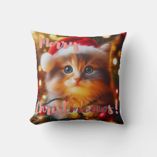 Coussin Joyeux Noël à tous les chats ! Chat