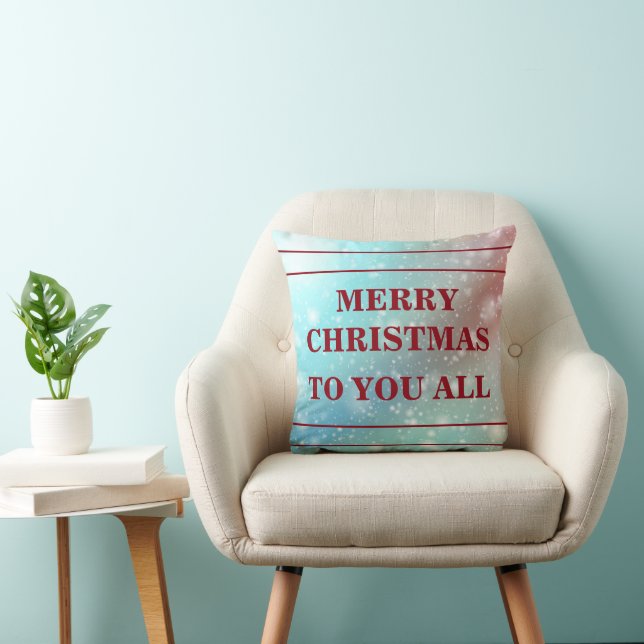 Coussin Joyeux Noël à vous tous (Chaise)
