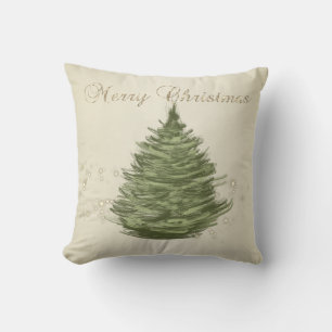 Coussin Joyeux Noël, Arbre à pin de Noël, Étincelles