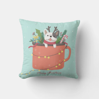 Coussin Joyeux Noël : Art de l'illustration de chien