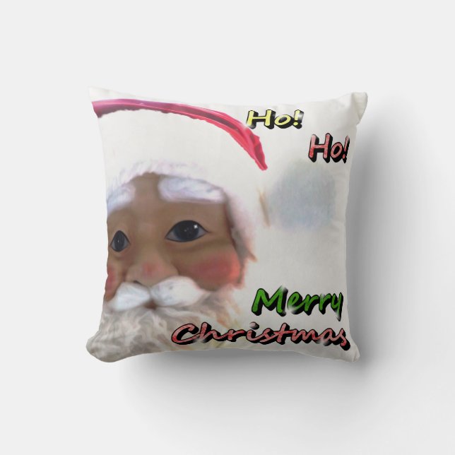 Coussin Joyeux Noël au Père Noël (Recto)