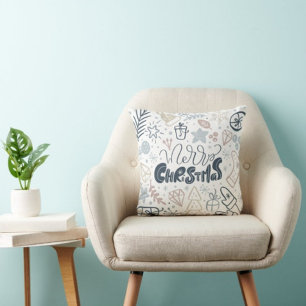 Coussin Joyeux Noël avec étoiles Jouer l'oreiller