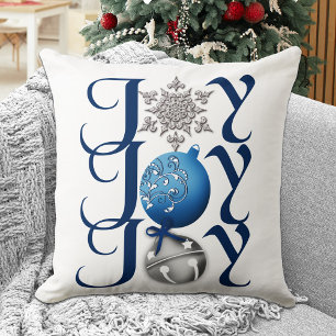 Coussin Joyeux Noël (bleu)