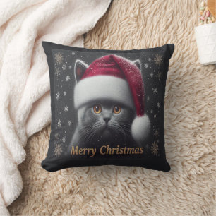 Coussin Joyeux Noël Bombay Chat, Noël Père Noël Bombay Cha