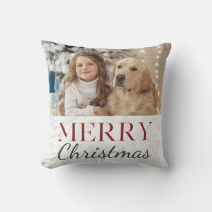 Coussin Joyeux Noël Botanique Photo Noël
