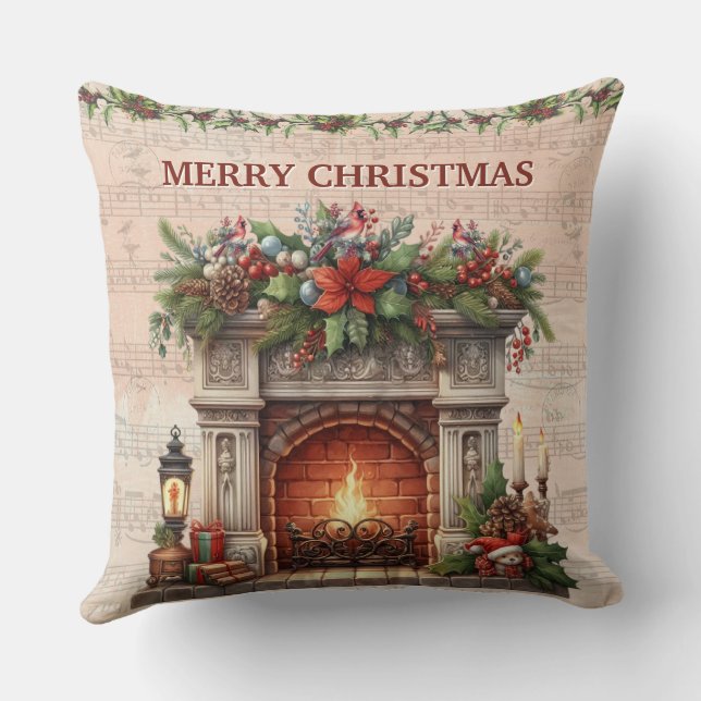 Coussin Joyeux Noël Charme Parisien (Verso)