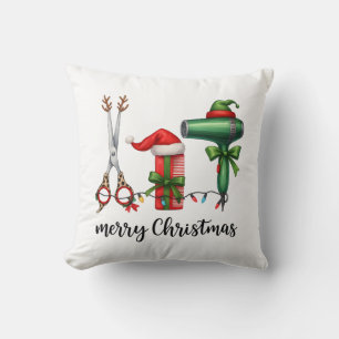 Coussin Joyeux Noël Coiffeur Fête Styliste Noël