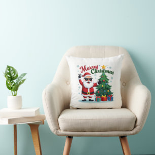 Coussin Joyeux Noël Conception père Noël & Arborescence