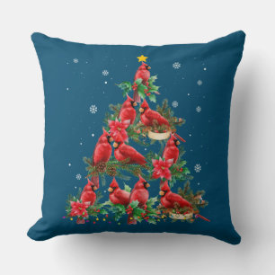 Coussin Joyeux Noël Cutest Cardinal Oiseaux Amateurs Noël