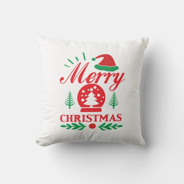 Coussin Joyeux Noël d'Art de Noël (Recto)