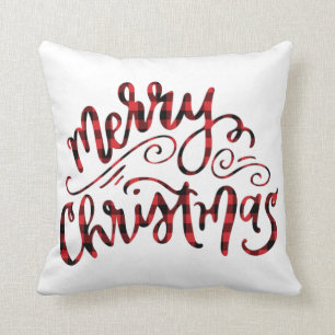 Coussin Joyeux Noël de Buffalo Plaid