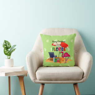 Coussin Joyeux Noël de Floride
