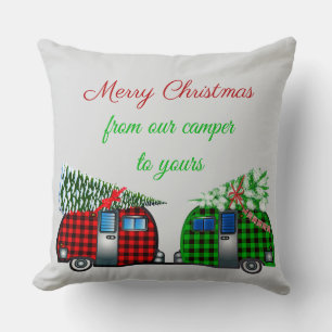 Coussin Joyeux Noël de notre campeurs à votre