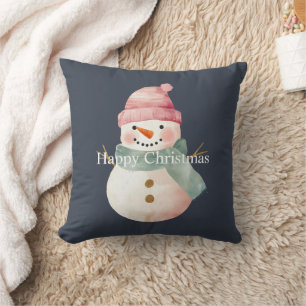 Coussin Joyeux Noël de Snowman