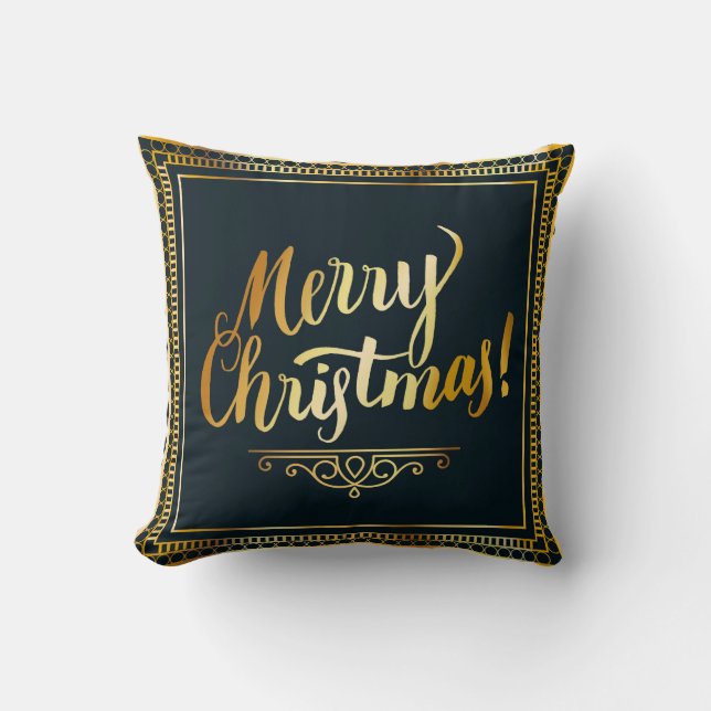Coussin Joyeux Noël décoratif (Recto)