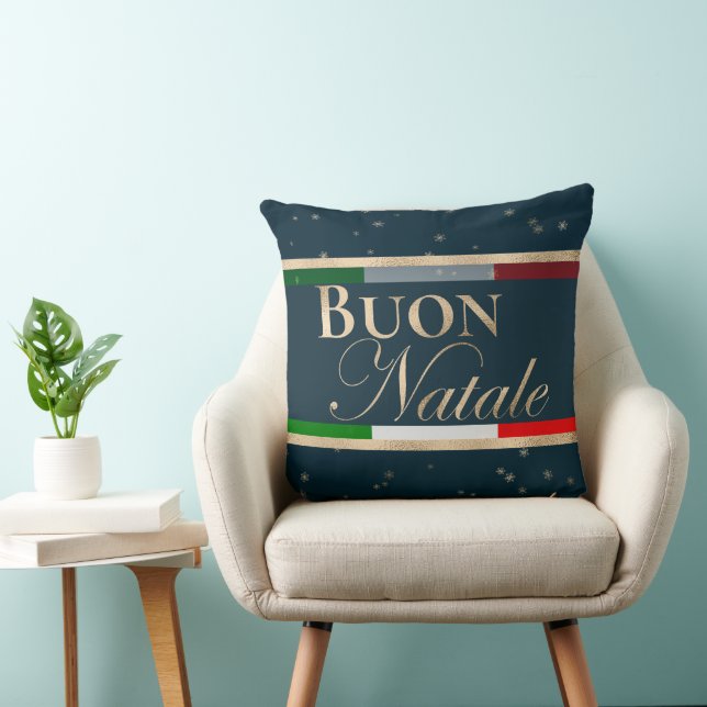 Coussin Joyeux Noël Drapeau Italien Noël (Chaise)