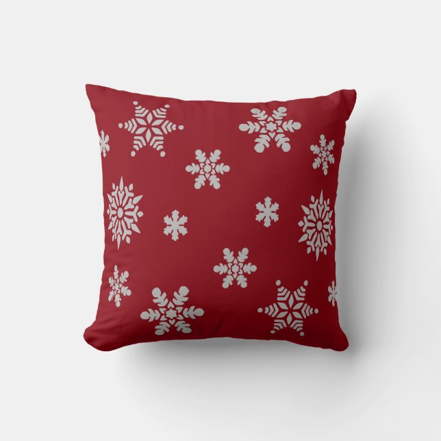 Coussin Joyeux Noël en cristal rouge (Recto)