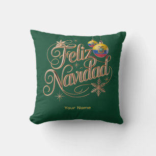 Coussin Joyeux Noël Équateur Noël personnalisé
