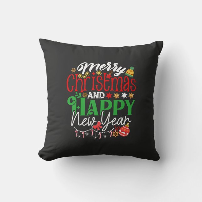 Coussin Joyeux Noël et Bonne Année-67342 (Recto)