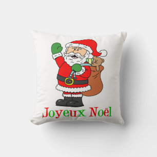 Coussin Joyeux Noel French Christmas Père Noël