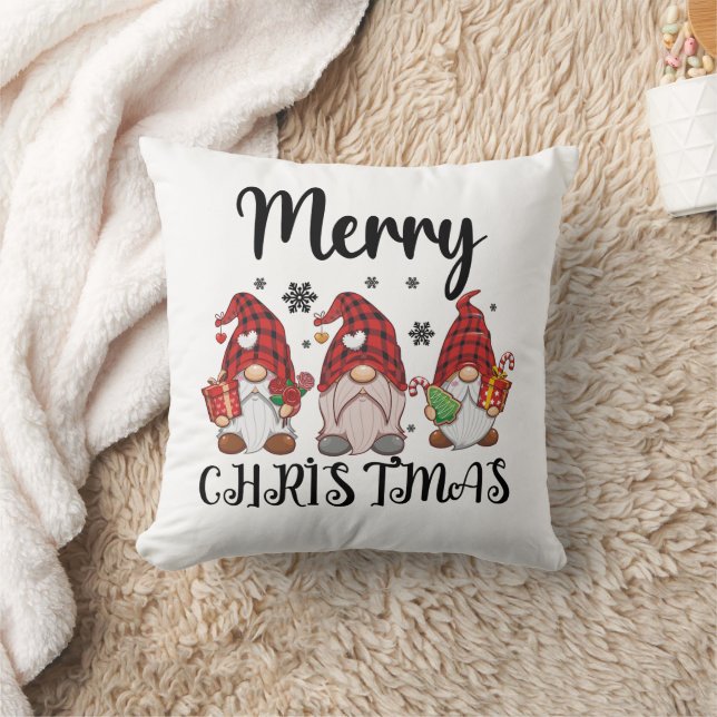 Coussin Joyeux Noël Gnomies Gnomes de Noël  (Couverture)