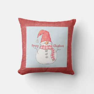 Coussin Joyeux Noël hiver Snowman Année Keïs