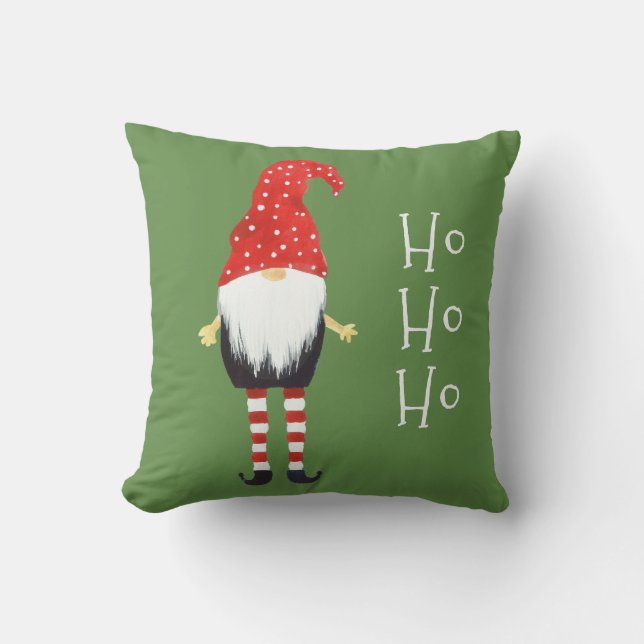 Coussin Joyeux Noël, Ho Ho Ho Christmas Elf (Recto)