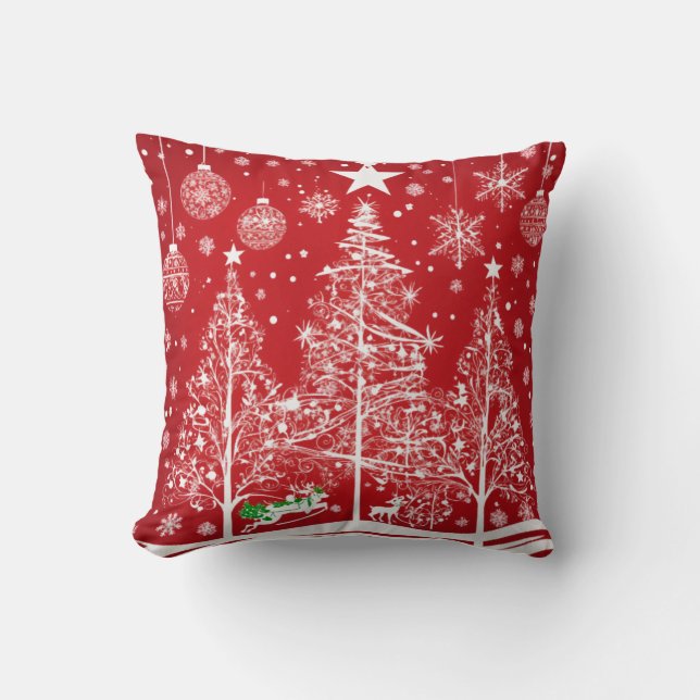 Coussin Joyeux Noël Joie Clipart Design (Recto)
