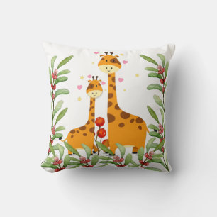 Coussin Joyeux Noël jolie girafe design