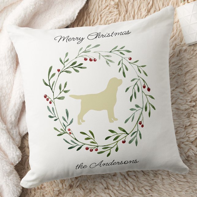 Coussin Joyeux Noël Joyeux Labrador Joyeux Labrador Retrie (Créateur téléchargé)