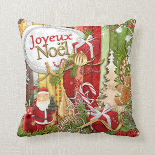 Coussin Joyeux Noel (Joyeux Noël français)